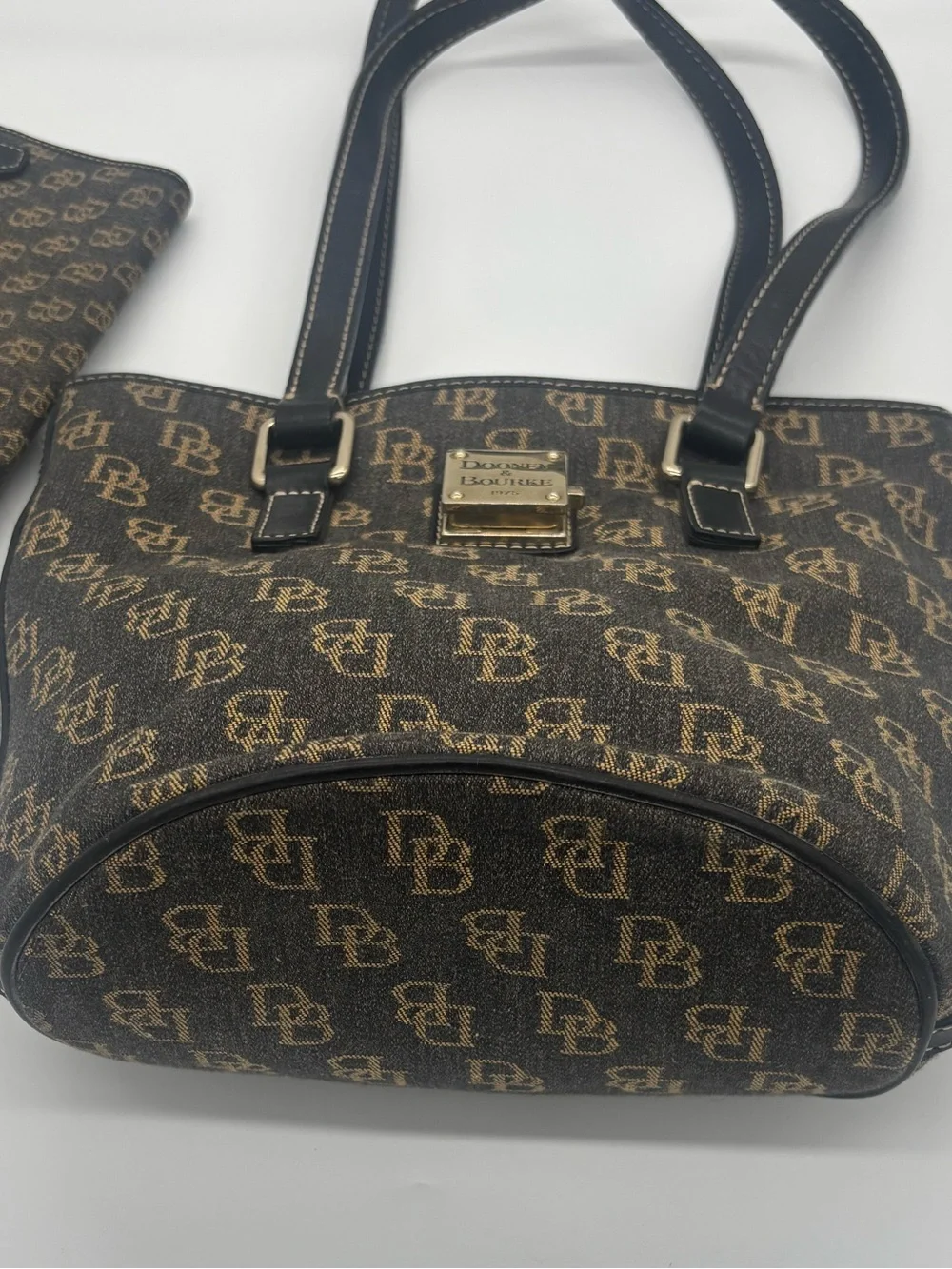 Dooney & Bourke Brown Signature Tote with Wallet